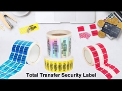 एक बार इस्तेमाल करने के लिए छेड़छाड़ के सबूत खाद्य लेबल विरोधी चोरी वारंटी सीलिंग स्टिकर